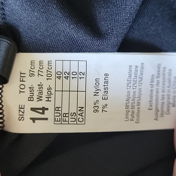 Seafolly Twist One Piece Swimsuit, sz 12/Lrg - Picture 11 of 14